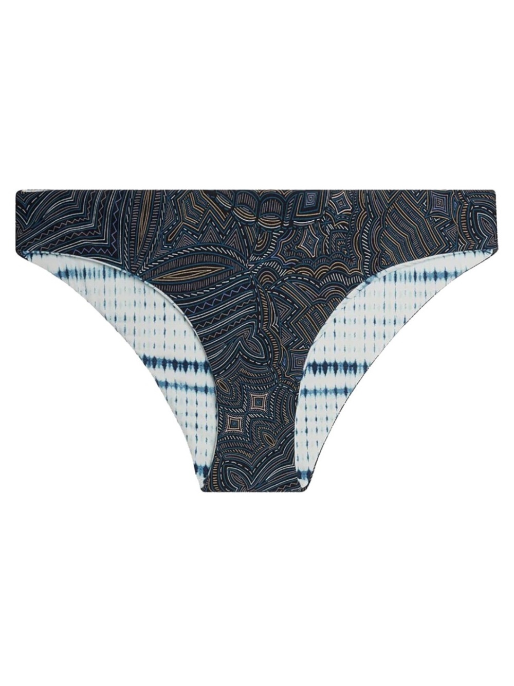 Carve Designs St. Barth Reversible Bikini Bottom in Kima/Grove Sz M
